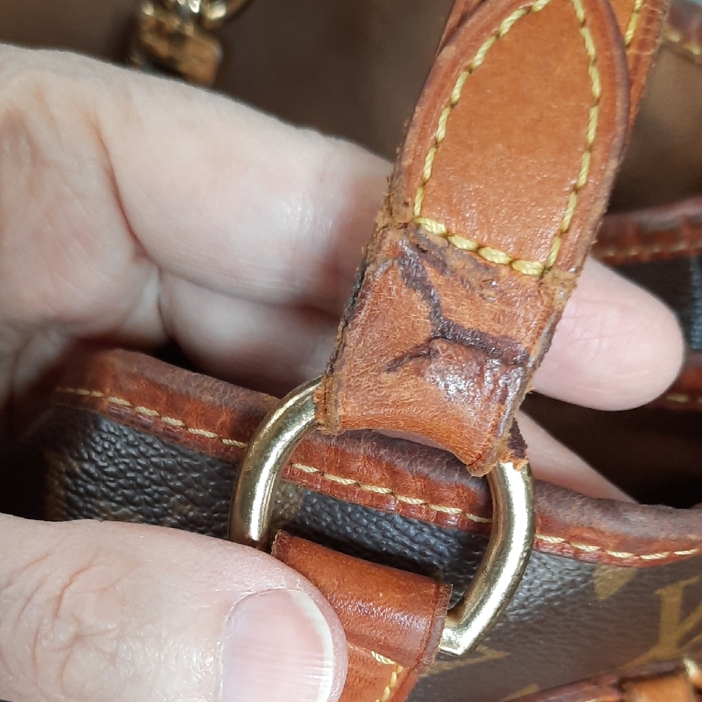 Louis Vuitton Brown Monogram Canvas Shoulder Tote with Leather Trim - Picture 16 of 16